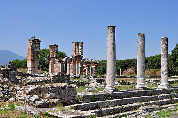 Philippi archaeological site,Greece stock photo