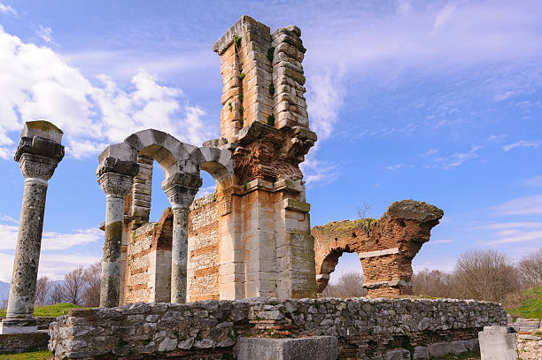 Philippi Basilica B ruins stock photo