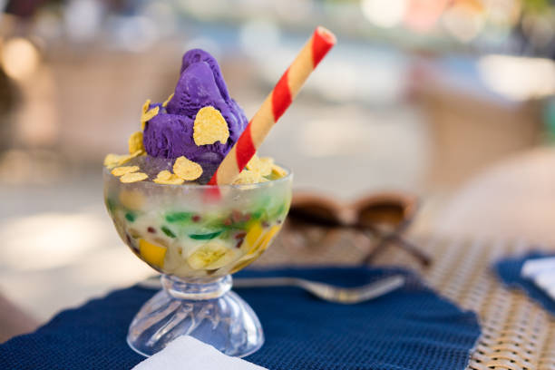 Philippines mixed ice or Halo halo Famous halo halo or mixed iced from Philippines angel halo stock pictures, royalty-free photos & images