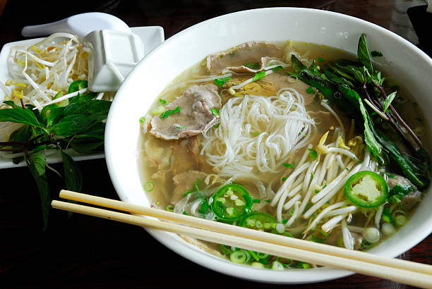 Pho noodles stock photo