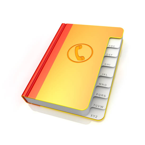 Phone book Address book - rendered in 3DMore in the Books related Collection.. white pages directory stock pictures, royalty-free photos & images