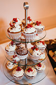 cupcakes stand in a wedding