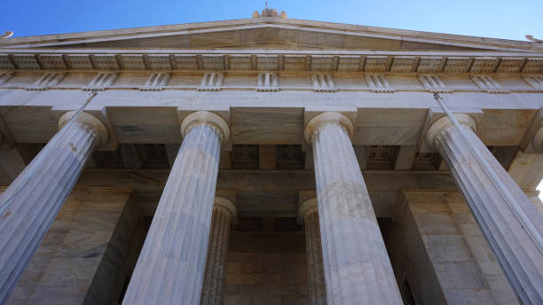 Photo of iconic National Library of Athens, Attica, Greece stock photo