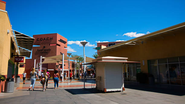 Photo taken Premium Outlet North in Las Vegas. Las Vegas,NV/USA - Sep 15,2018: Photo taken Premium Outlet North in Las Vegas. Premium Outlet North are located across the United States and offer discounts and special promotions. mall of america stock pictures, royalty-free photos & images