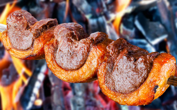Picanha, traditional Brazilian beef cut stock photo