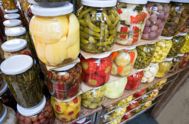 Pickle in Jars stock photo