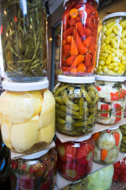 Pickle in Jars stock photo