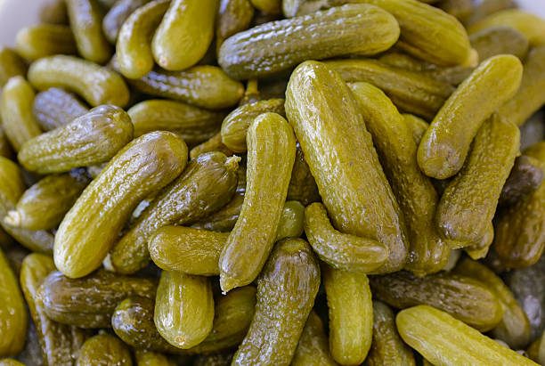 Pickled cucumbers stock photo