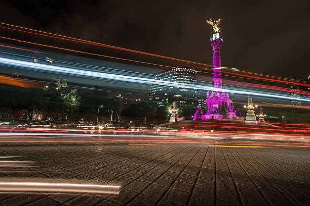 A picture of Mexico City at night stock photo