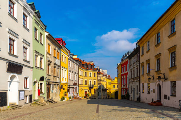 Picturesque streets of the city Lublin. Poland stock photo
