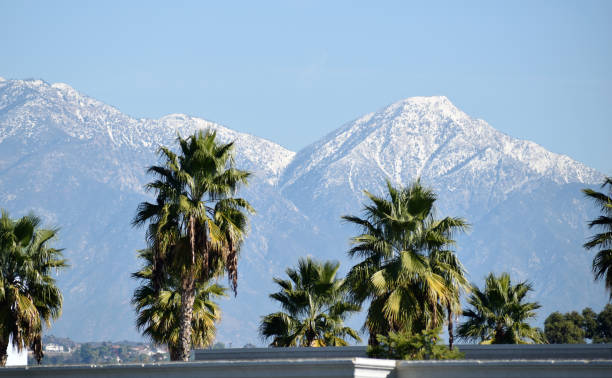 A Picturesque View of the San Gabriel Mountains stock photo
