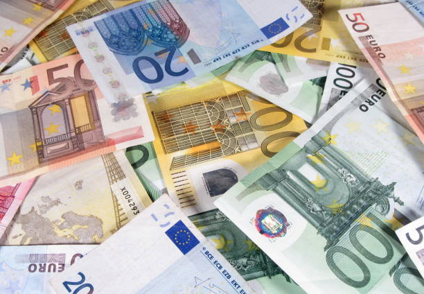 Pile of money Pile of Assorted Euro Banknotes 2 european currency stock pictures, royalty-free photos & images