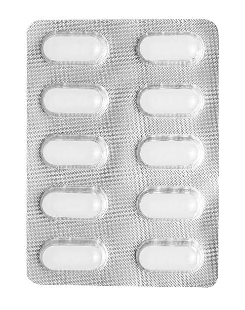 pills in a blister pack stock photo