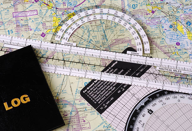 Pilot’s Navigational Gear stock photo