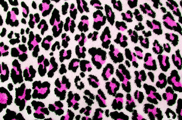 Pink and black leopard pattern. stock photo