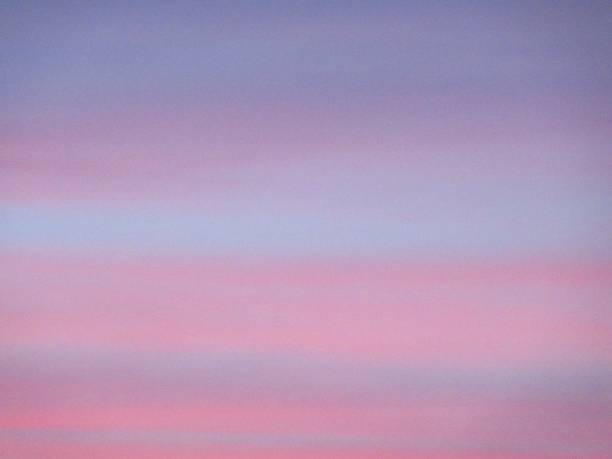 Pink and Blue Summer Sky at Sunset stock photo