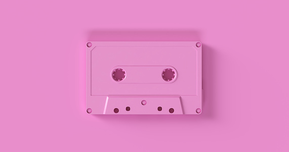 Pink Cassette Tape Stock Photo - Download Image Now - iStock
