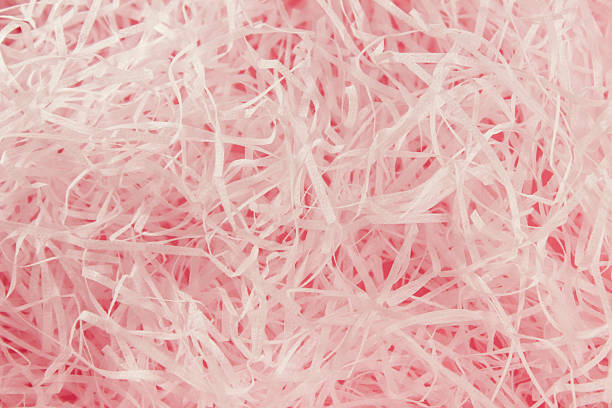 Pink Hay Easter Background stock photo