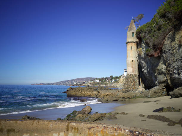 Pirate Tower in Laguna Beach, California stock photo