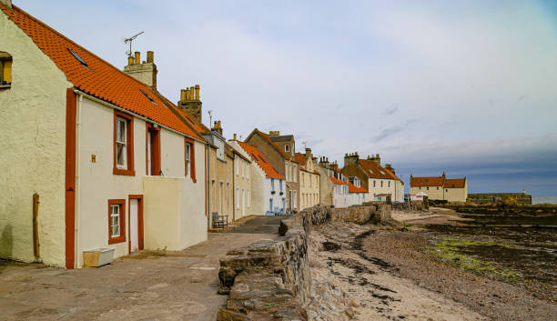 Pittenween Pittemweem in Fife, Scotland a small port on the east coast and host to the Pittenweem arts festival fishing village stock pictures, royalty-free photos & images