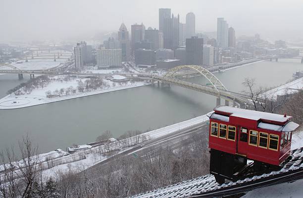 Pittsburgh from Duquesne Incline stock photo