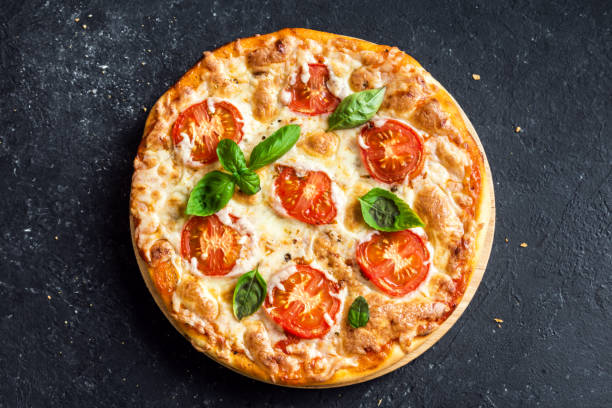 Pizza Margherita stock photo