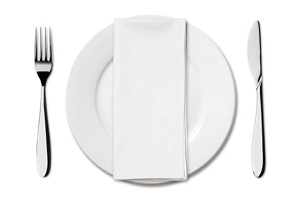 Place Setting Place Setting on white. table knife photos stock pictures, royalty-free photos & images