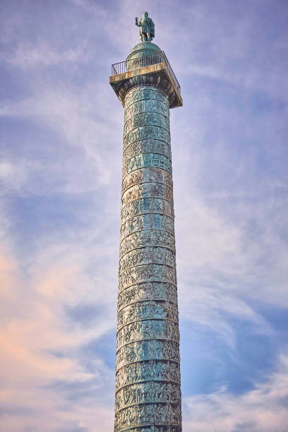 Place Vendome Paris. view of the obelisk stock photo