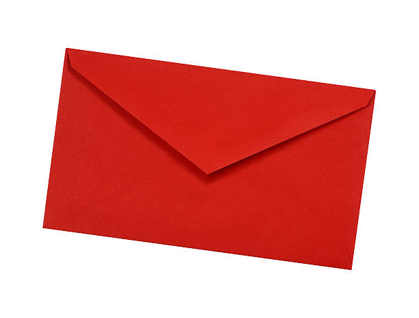 Plain red envelope stock photo