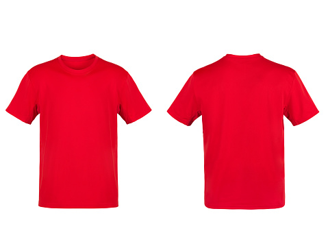 Download Plain Red Tshirt On A White Background Stock Photo ...
