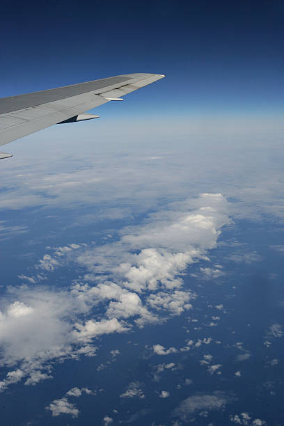 Plane at 40,000 feet stock photo