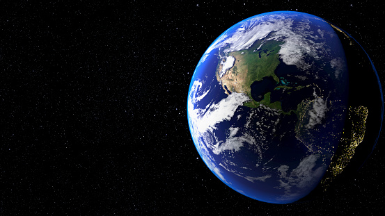 Planet Earth in space focuses on the Americas. Elements of this image are decorated with NASA 3D rendering.blender
https://visibleearth.nasa.gov/collection/1484/blue-marble
