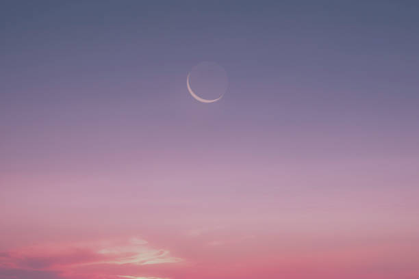 Planetshine - Earthshine stock photo