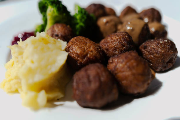 Plant based meatball from IKEA stock photo