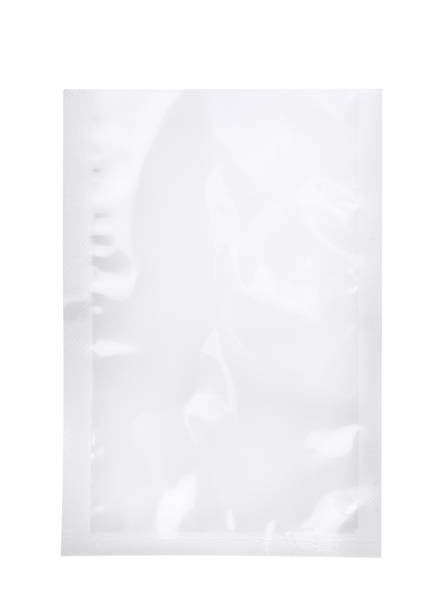 Plastic bag Empty blank transparent plastic bag isolated on white packet stock pictures, royalty-free photos & images