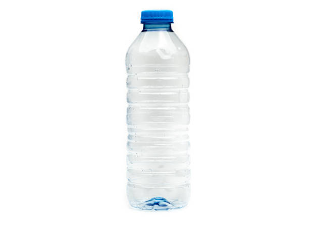 Plastic bottle isolated on white background stock photo