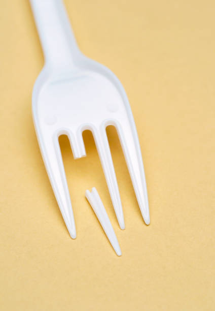 plastic fork stock photo