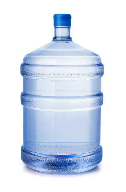 Plastic water bottle Five gallon plastic water bottle isolated on white jug stock pictures, royalty-free photos & images