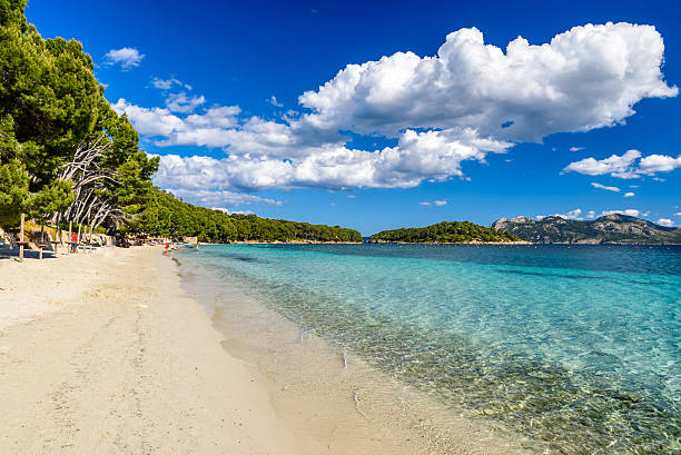 Platja de Formentor - beautiful beach at cap formentor, Mallorca stock photo