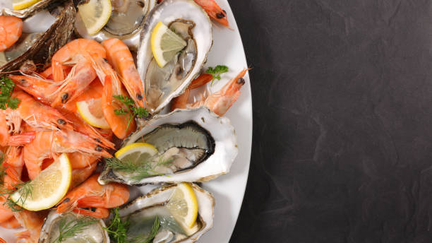 platter of seafood platter of seafood prawn seafood stock pictures, royalty-free photos & images