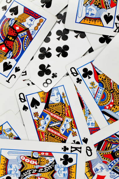 playing cards - isolated .royal flush - number card stock pictures, royalty-free ...