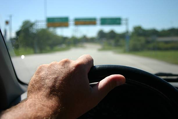 point of view,  driving stock photo