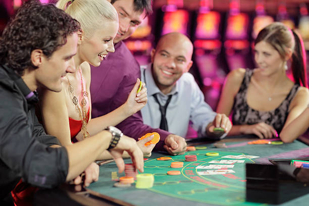 poker room - blackjack stockfoto's en -beelden