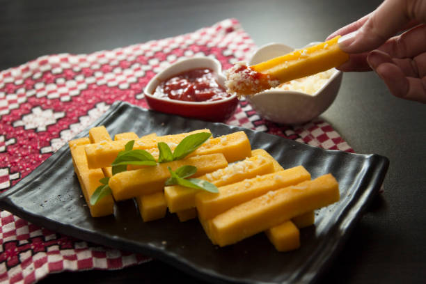 Polenta fries stock photo