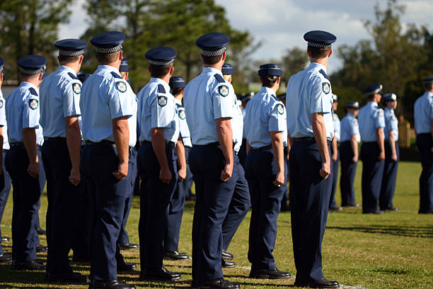 QLD police QLD police force members at graduation education building stock pictures, royalty-free photos & images