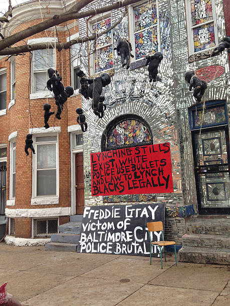 Police Violence Protest in Baltimore stock photo