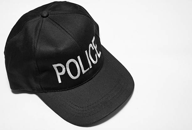 policemans cap stock photo