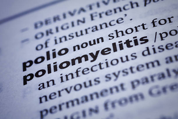 poliomyelitis: dictionary close-up - polio stok fotoğraflar ve resimler