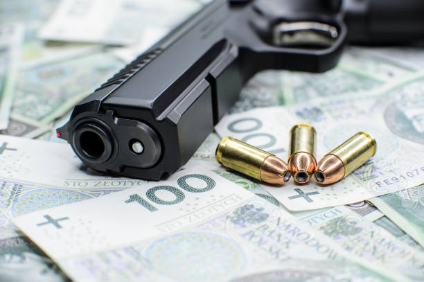 Polish banknotes Polish banknotes types of gun charges stock pictures, royalty-free photos & images