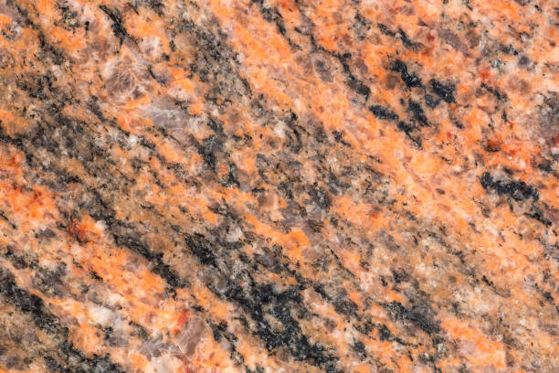 Polished granite stone slab texture as an abstract background stock photo